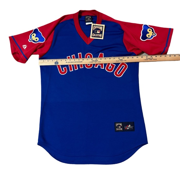 Vintage NWT CoopersTown Collection Cubs Jersey Mens Medium Chicago MLB USA Made - Picture 9 of 10